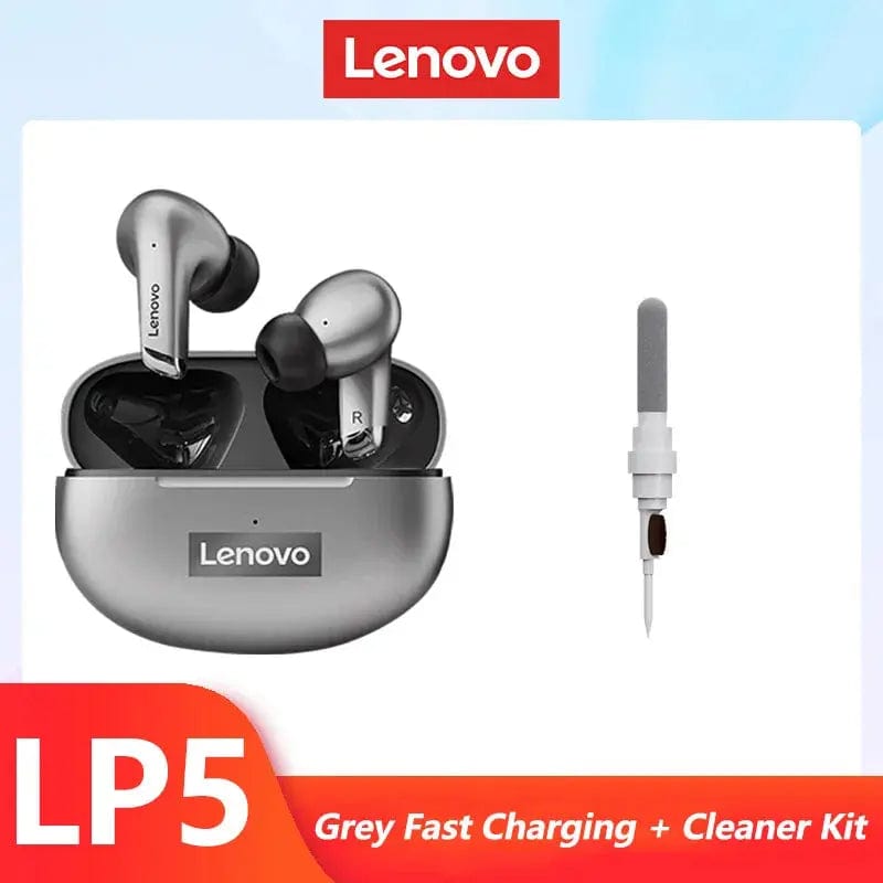 Lenovo ThinkPlus Store Gray FC Clean Kit / United States Original Lenovo LP5 Wireless Bluetooth Earbuds HiFi Music Earphones Headphones Sports Waterproof Headset With Mic Earbuds New