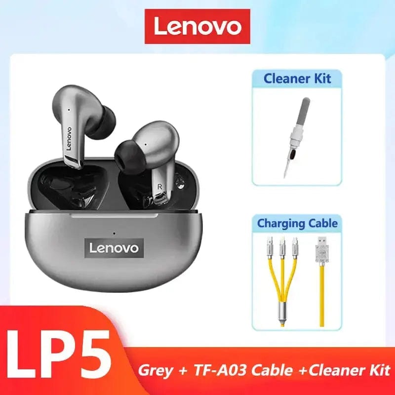 Lenovo ThinkPlus Store Gray FC Kit Cable / CHINA Original Lenovo LP5 Wireless Bluetooth Earbuds HiFi Music Earphones Headphones Sports Waterproof Headset With Mic Earbuds New