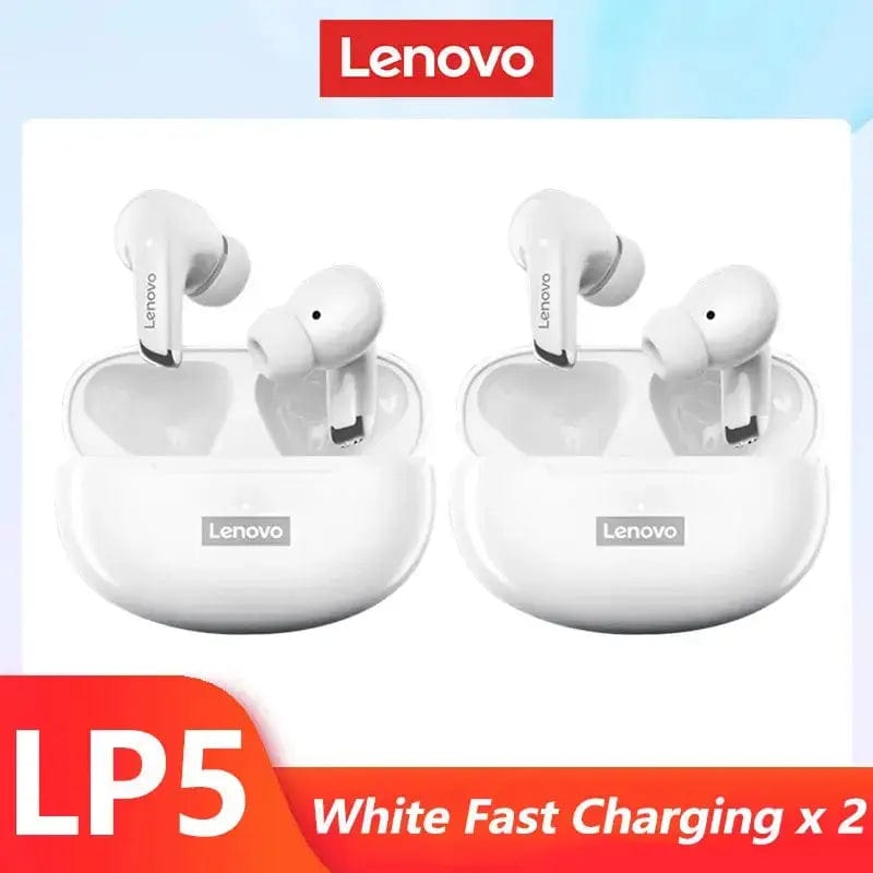 Lenovo ThinkPlus Store LP5 White 2 / United States Original Lenovo LP5 Wireless Bluetooth Earbuds HiFi Music Earphones Headphones Sports Waterproof Headset With Mic Earbuds New