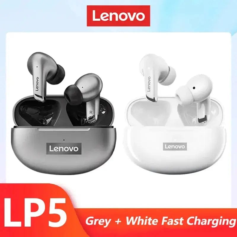 Lenovo ThinkPlus Store LP5 White Grey / United States Original Lenovo LP5 Wireless Bluetooth Earbuds HiFi Music Earphones Headphones Sports Waterproof Headset With Mic Earbuds New