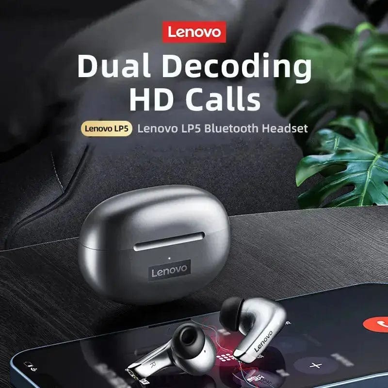 Lenovo ThinkPlus Store Original Lenovo LP5 Wireless Bluetooth Earbuds HiFi Music Earphones Headphones Sports Waterproof Headset With Mic Earbuds New