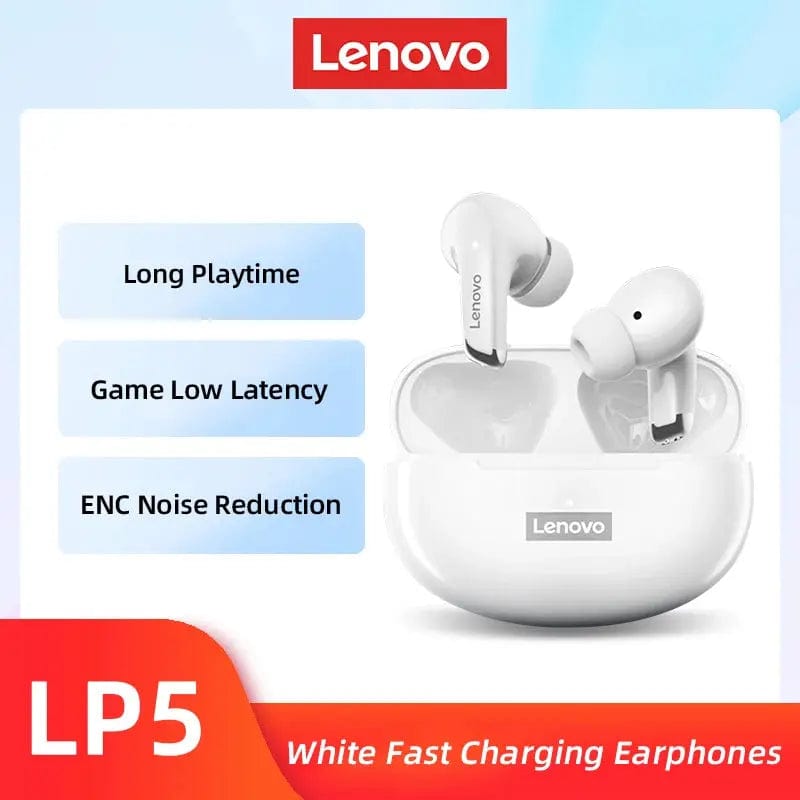 Lenovo ThinkPlus Store White Fast Charging / United States Original Lenovo LP5 Wireless Bluetooth Earbuds HiFi Music Earphones Headphones Sports Waterproof Headset With Mic Earbuds New