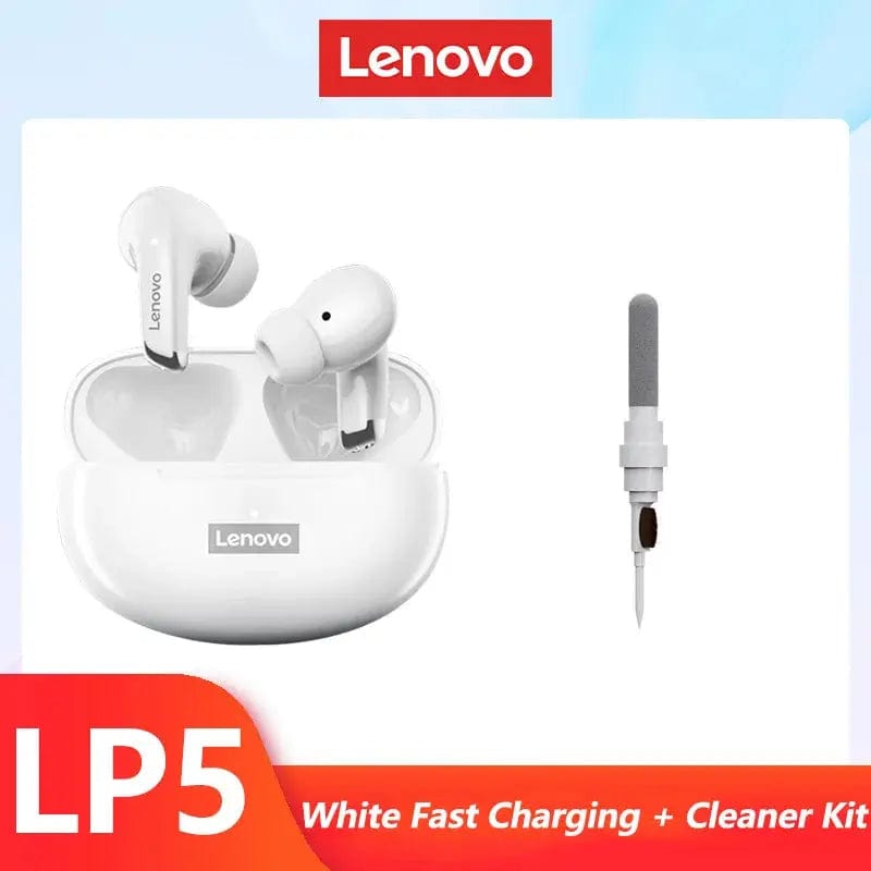 Lenovo ThinkPlus Store White FC Clean Kit / United States Original Lenovo LP5 Wireless Bluetooth Earbuds HiFi Music Earphones Headphones Sports Waterproof Headset With Mic Earbuds New