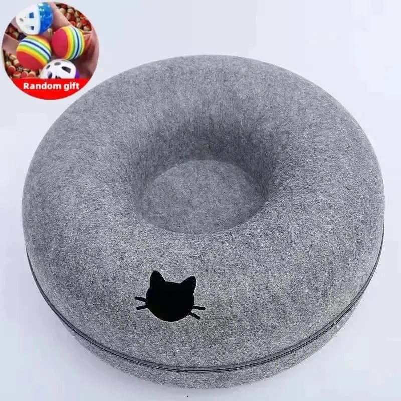 LPP Pet Store Dark gray 2 / 50X20cm Donut Cat Tunnel Bed