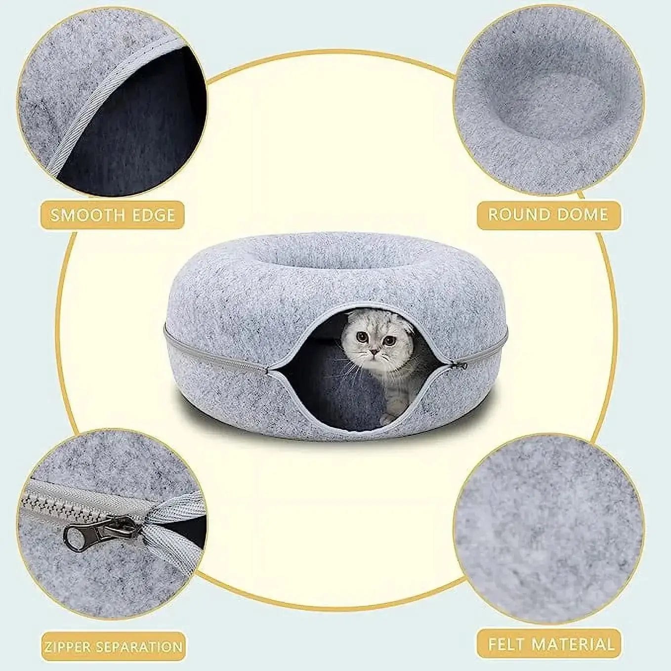 LPP Pet Store Donut Cat Tunnel Bed