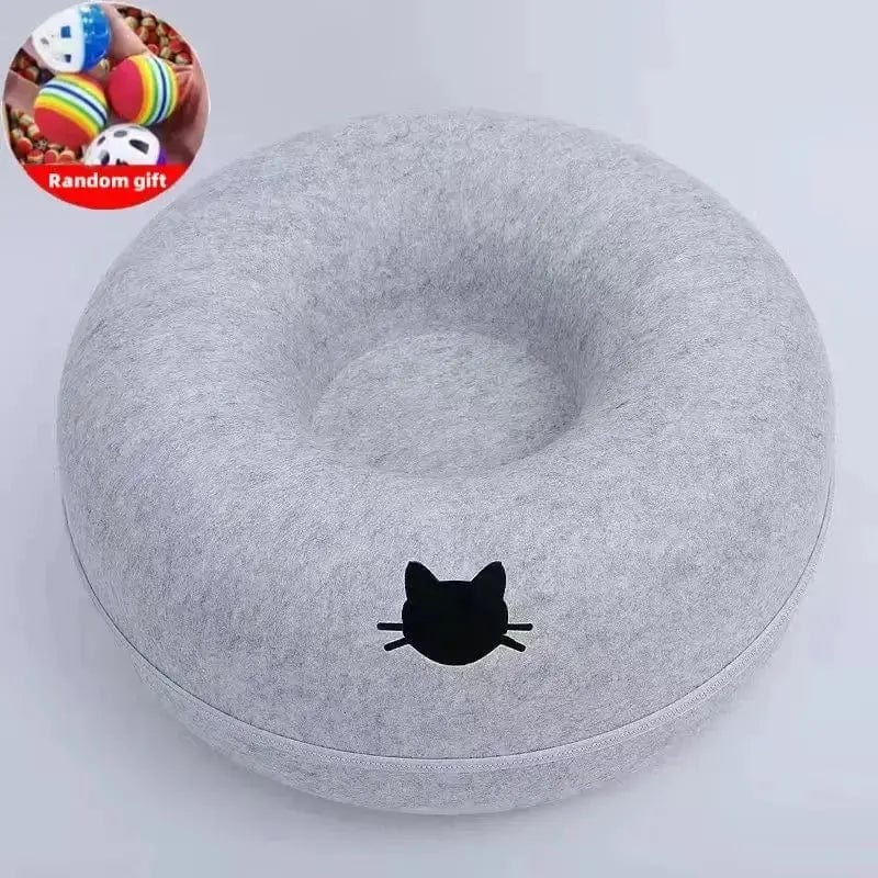 LPP Pet Store Gray 2 / 50X20cm Donut Cat Tunnel Bed