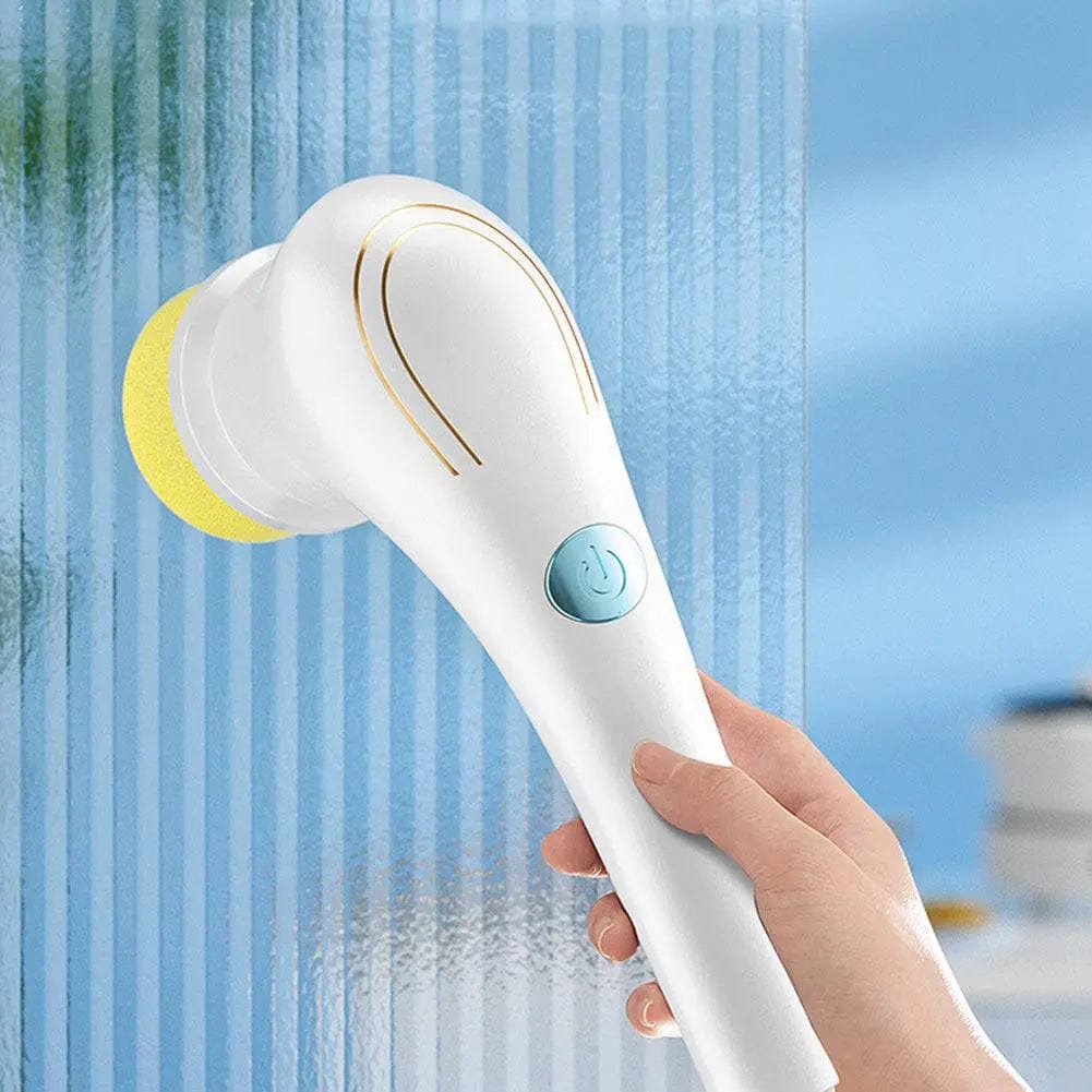 QIEYUE online Store with 5 Heads Multifunctional Electric Handheld Kitchen Household Dishwashing Brush Handheld Scrubber Bathtub Sink Bathroom Kitchen Tile Cleaning Tool Drill Brush Set With 5 Heads