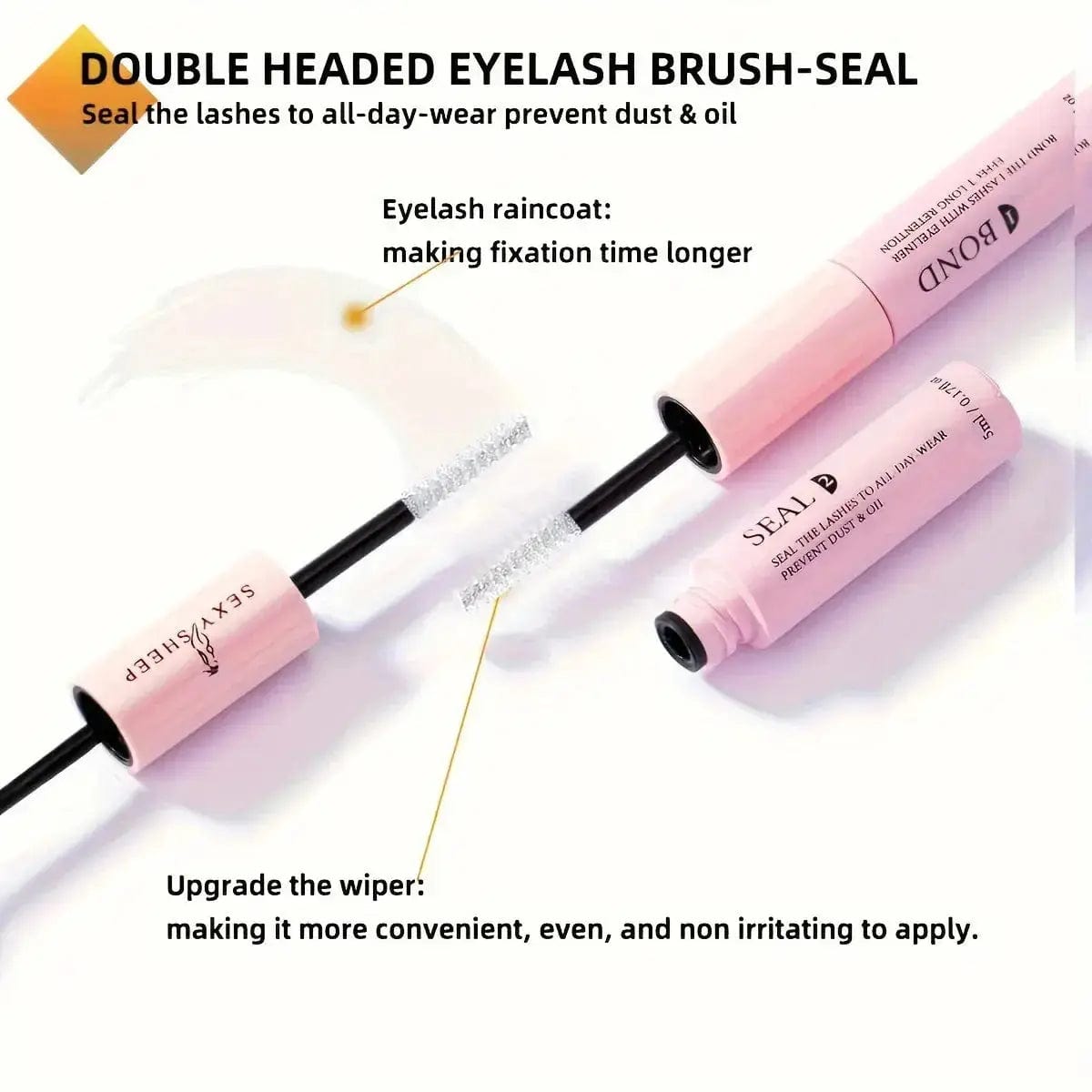 SEXYSHEEP Official Store DIY Eyelash Extension Kit, 8-16mm, Mix Lash Clusters with Lash Bond & Seal