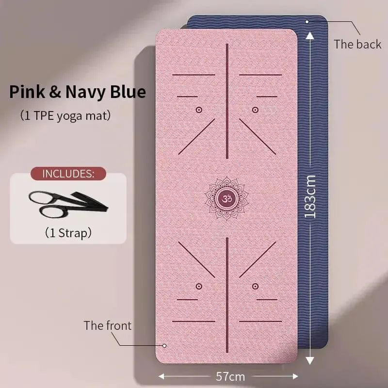 Shop1102813587 Store Pink Navy Yoga Mat Non Slip