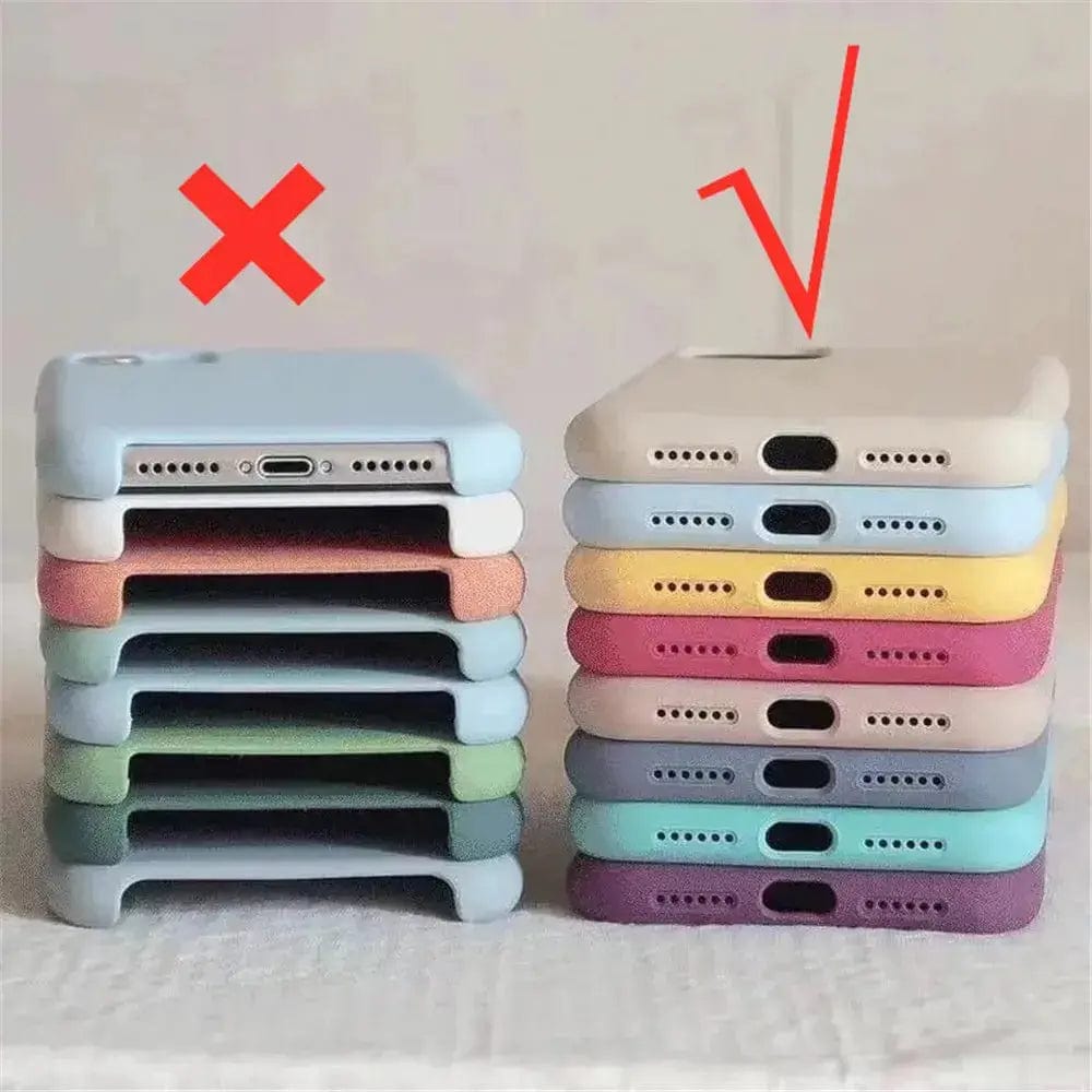 Shop1103600566 Store Original Liquid Silicone Phone Case for iPhone 15 14 13 12 11 Pro Max Apple Cases for iPhone 12 13 11 14 15 Plus Full Logo Cover