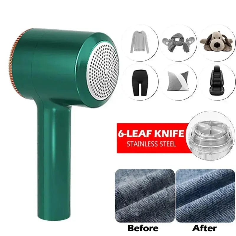 Shop1103815087 Store green Lint Remover For Clothes Usb Electric Rechargeable Hair Ball Trimmer Fuzz Clothes Sweater Shaver Reels Removal Device