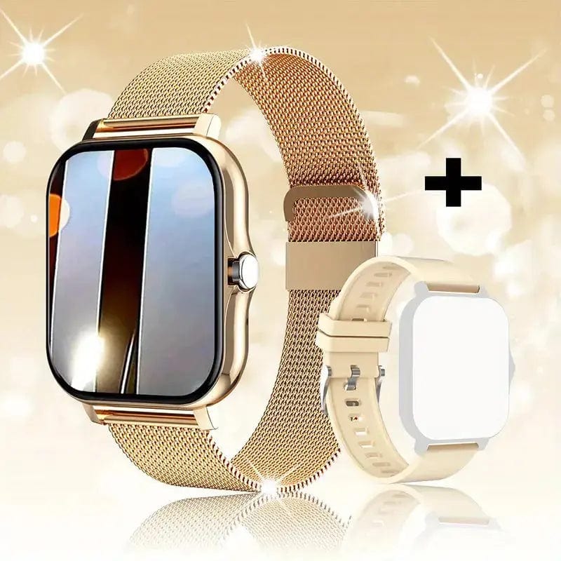 SIMSON Choice Store mesh steel Gold Smart-Watch Android Phone Women Bluetooth Call Smart Watch Men